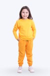 Kız Çocuk Yuvarlak Yaka Düz Baskısız Alt-üst Pijama Takimi