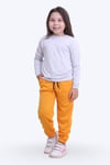 Kız Çocuk Yuvarlak Yaka Düz Baskısız Alt-üst Pijama Takimi