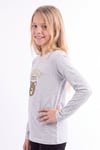 Kız Çocuk Yuvarlak Yakalı Baskı Detaylı Sweatshirt
