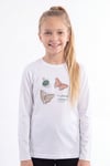 Kız Çocuk Yuvarlak Yakalı Baskı Detaylı Sweatshirt