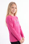 Kız Çocuk Yuvarlak Yakalı Baskı Detaylı Sweatshirt