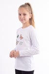 Kız Çocuk Yuvarlak Yakalı Baskı Detaylı Sweatshirt