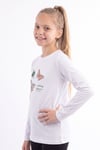 Kız Çocuk Yuvarlak Yakalı Baskı Detaylı Sweatshirt