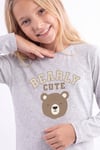 Kız Çocuk Yuvarlak Yakalı Baskı Detaylı Sweatshirt