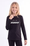 Kız Çocuk Yuvarlak Yakalı Baskı Detaylı Sweatshirt