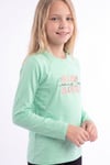 Kız Çocuk Yuvarlak Yakalı Baskı Detaylı Sweatshirt