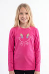 Kız Çocuk Yuvarlak Yakalı Baskı Detaylı Sweatshirt