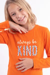 Kız Çocuk Yuvarlak Yakalı Baskı Detaylı Sweatshirt