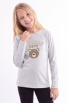 Kız Çocuk Yuvarlak Yakalı Baskı Detaylı Sweatshirt