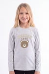 Kız Çocuk Yuvarlak Yakalı Baskı Detaylı Sweatshirt