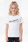 Tekli Atatürk, İmza ve Bayrak Baskı Temalı Kısa Kollu Unisex Çocuk Tişört