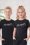 Tekli Atatürk, İmza ve Bayrak Baskı Temalı Kısa Kollu Unisex Çocuk Tişört