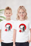Tekli Atatürk, İmza ve Bayrak Baskı Temalı Kısa Kollu Unisex Çocuk Tişört