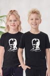 Tekli Atatürk, İmza ve Bayrak Baskı Temalı Kısa Kollu Unisex Çocuk Tişört