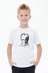 Tekli Atatürk, İmza ve Bayrak Baskı Temalı Kısa Kollu Unisex Çocuk Tişört