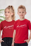 Tekli Atatürk, İmza ve Bayrak Baskı Temalı Kısa Kollu Unisex Çocuk Tişört