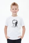 Tekli Atatürk, İmza ve Bayrak Baskı Temalı Kısa Kollu Unisex Çocuk Tişört