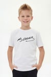 Tekli Atatürk, İmza ve Bayrak Baskı Temalı Kısa Kollu Unisex Çocuk Tişört