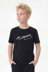Tekli Atatürk, İmza ve Bayrak Baskı Temalı Kısa Kollu Unisex Çocuk Tişört