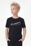 Tekli Atatürk, İmza ve Bayrak Baskı Temalı Kısa Kollu Unisex Çocuk Tişört