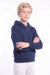 Unisex Çocuk 4'lü Basic Düz Kanguru Cepli Kapüşonlu Sweatshirt