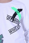 Uzun Kollu Off White X Yazı Baskılı 2 Iplik Erkek Çocuk Sweatshirt