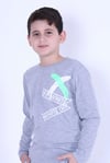 Uzun Kollu Off White X Yazı Baskılı 2 Iplik Erkek Çocuk Sweatshirt