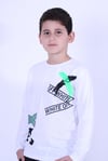 Uzun Kollu Off White X Yazı Baskılı 2 Iplik Erkek Çocuk Sweatshirt