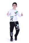 Uzun Kollu Off White X Yazı Baskılı Erkek Çocuk Alt-Üst Takım