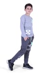 Uzun Kollu Off White X Yazı Baskılı Erkek Çocuk Alt-Üst Takım
