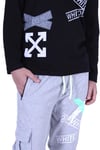 Uzun Kollu Off White X Yazı Baskılı Erkek Çocuk Alt-Üst Takım