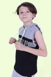 Yazı Baskılı Erkek Çocuk Kapüşonlu T-shirt