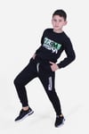 YUVARLAK YAKA BASKILI ERKEK ÇOCUK EŞOFMAN TAKIMI