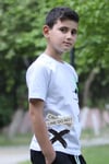 Yuvarlak Yaka Baskılı Sıfır Yaka T-shirt