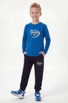 Yuvarlak Yaka Sweatshirt Paça Lastikli Eşofman Alt Baskılı Uzun Kollu Erkek Çocuk Alt Üst Takım
