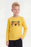 Yuvarlak Yaka Uzun Kollu Baskı Detaylı Erkek Çocuk Sweatshirt