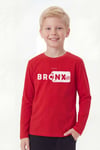 Yuvarlak Yaka Uzun Kollu Baskı Detaylı Erkek Çocuk Sweatshirt
