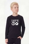 Yuvarlak Yaka Uzun Kollu Baskı Detaylı Erkek Çocuk Sweatshirt