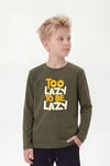Yuvarlak Yaka Uzun Kollu Baskı Detaylı Erkek Çocuk Sweatshirt