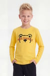 Yuvarlak Yaka Uzun Kollu Baskı Detaylı Erkek Çocuk Sweatshirt