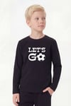 Yuvarlak Yaka Uzun Kollu Baskı Detaylı Erkek Çocuk Sweatshirt
