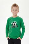 Yuvarlak Yaka Uzun Kollu Baskı Detaylı Erkek Çocuk Sweatshirt