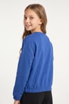 Yuvarlak Yakalı Beli Lastikli Kısa Bel Kız Çocuk Sweatshirt