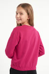 Yuvarlak Yakalı Beli Lastikli Kısa Bel Kız Çocuk Sweatshirt