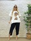 Oversize Ayrobin Kumaş Paça Detaylı Kadın İkili takım - Siyah 