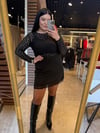 Oversize Likralı Transparan Dantel Bluz - Siyah 