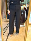 Oversize Polina Kumaş Kadın Palazzo Pantolon  - Siyah 