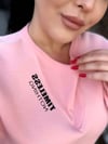 Oversize Üç İplik Şardonlu Kadın Eşofman Takımı - Pudra Pembe 