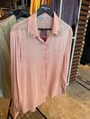 Oversize Yaka Taş Detaylı Organze Kumaş Kadın Gömlek - Pembe 