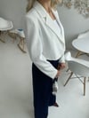 BEYAZ CROP BLAZER
